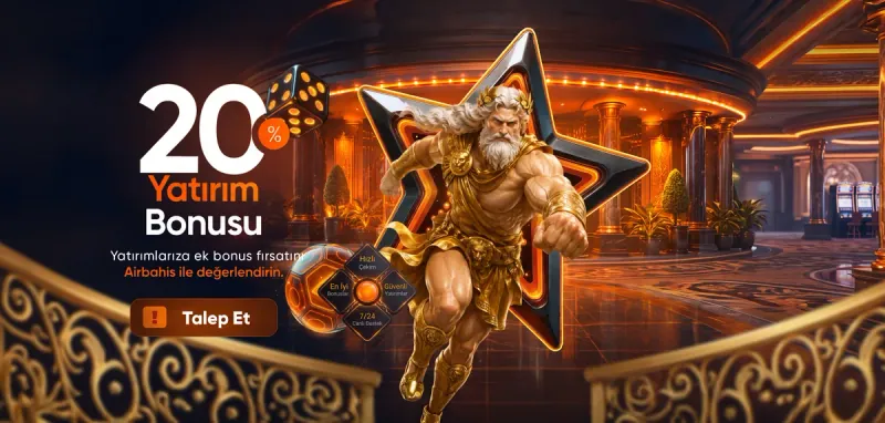 Airbahis %20 Casino Özel Çevrimsiz Yatırım Bonusu