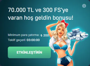 7Slots 70.000 TL ve 300 FS'ye Varan Hoş Geldin Bonusu